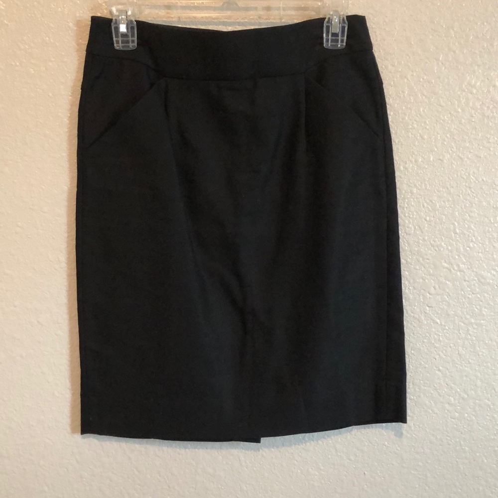Jcrew Black Pencil Skirt Size 0